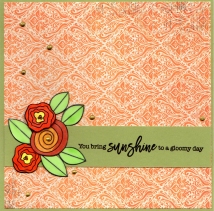 green and orange suinshine card